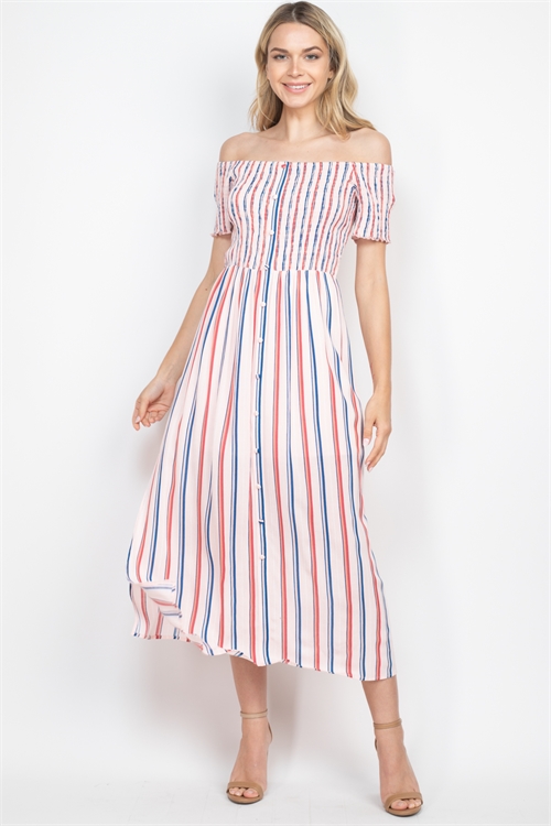 S5-3-2-D1674 LIGHT PINK STRIPES DRESS 2-2-2