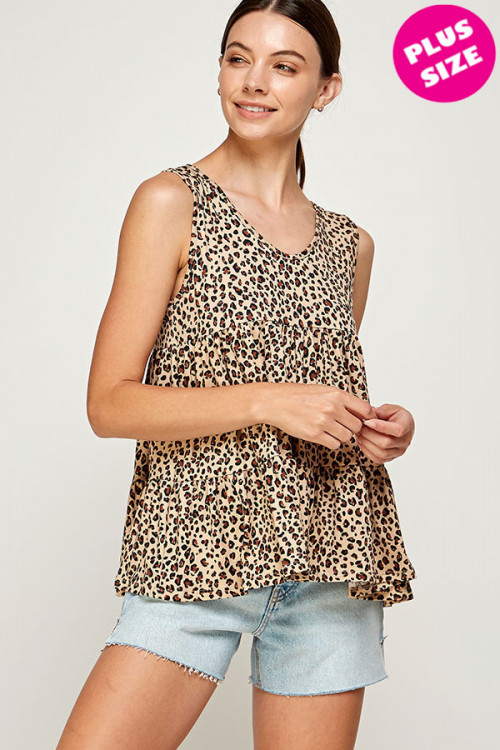 C48-A-3-WT2446-3X LEOPARD PLUS SIZE TOP 2-2-2