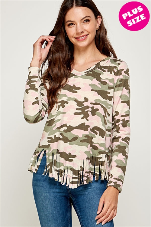 C44-A-3-WT2456-1X-PLUS SIZE PINK CAMO TOP 2-2-2