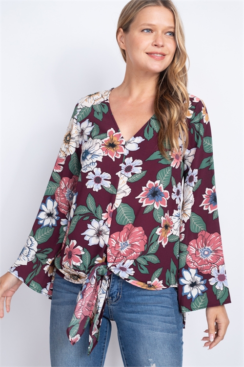 C16-A-1-T6127-1-PLUM FLORAL TOP 1-1-1