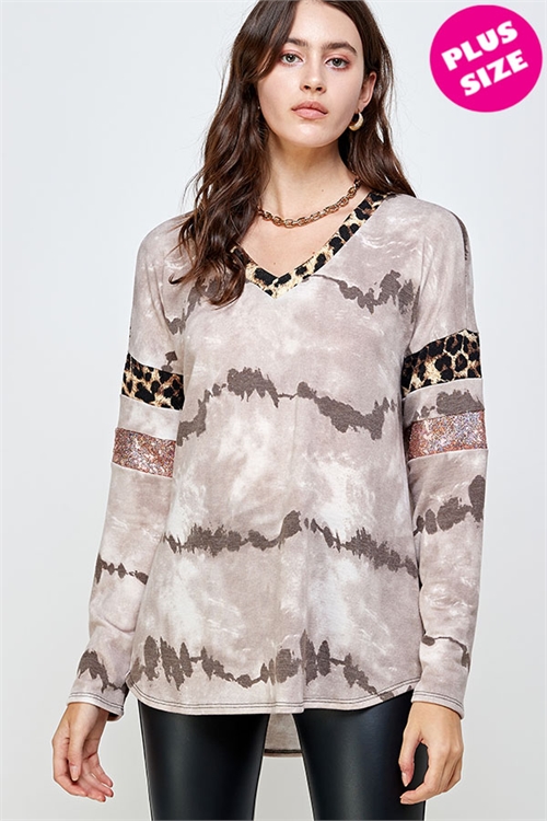 S15-1-3-WT22400X-MOCHA MULTI PLUS SIZE TOP 2-2-2