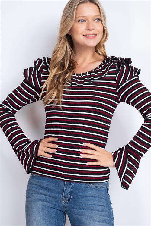 S9-4-2-T24253-BLACK MIX STRIPES 2-2-2 (NOW $1.00 ONLY!)