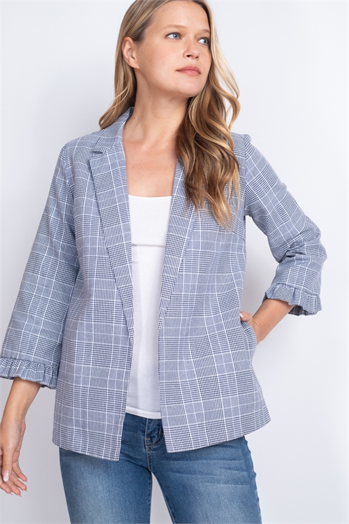 C56-A-2-B30265-NAVY STRIPE BLAZER 2-2-2