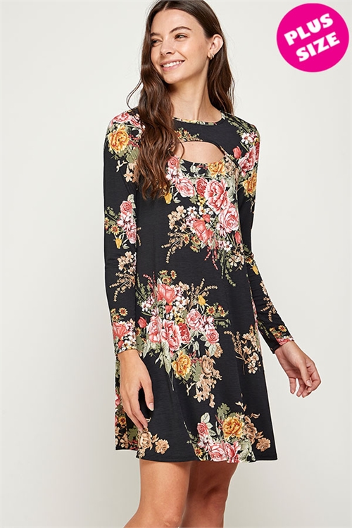 C42-A-2-WD4462X-BLACK FLORAL DRESS 2-2-2