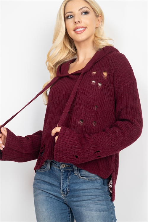 S13-10-4-S6602 WINE SWEATER / 3PCS