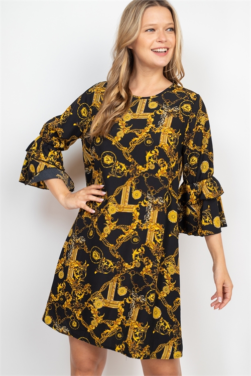 S9-16-2-D1433 BLACK MUSTARD DRESS 3-2-2