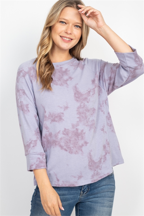 C78-A-1-T9396 LAVENDER TIE DYE TOP 2-2-2