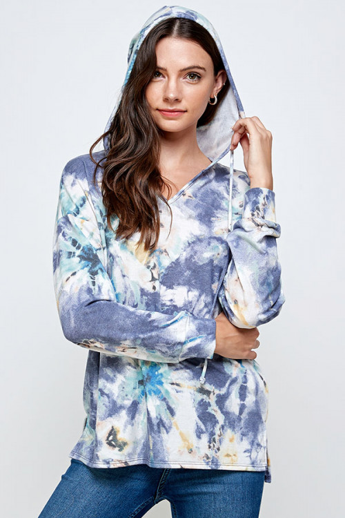 S16-1-3-WT2342 BLUE TIE DYE TOP 2-2-2