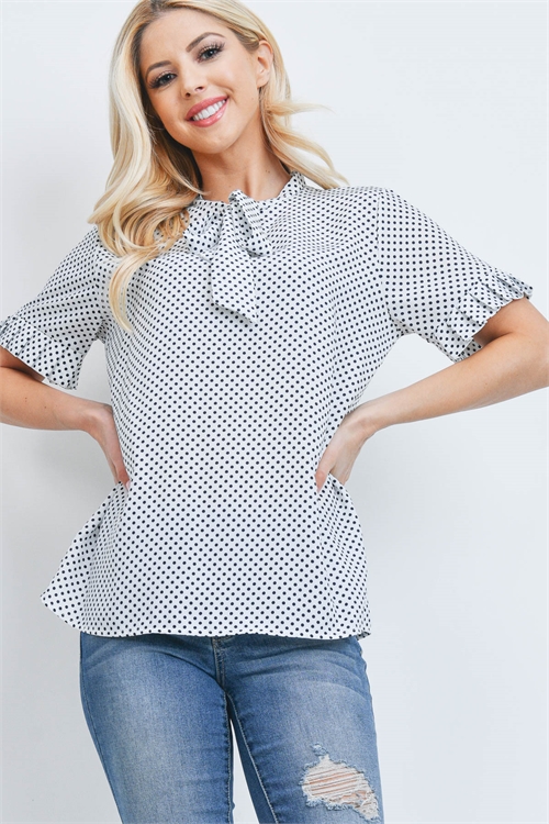 C6-A-1-T0541 IVORY WITH DOTS TOP 2-2-2