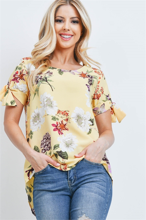 C10-A-1-T0584 YELLOW WITH FLOWER TOP 2-2-2