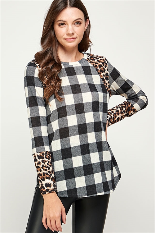 C50-A-1-WT23700 IVORY BLACK  CHECKERED TOP 2-2-2