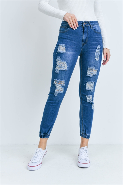 S16-5-1-J834 DARK DENIM JEANS 2-2-2