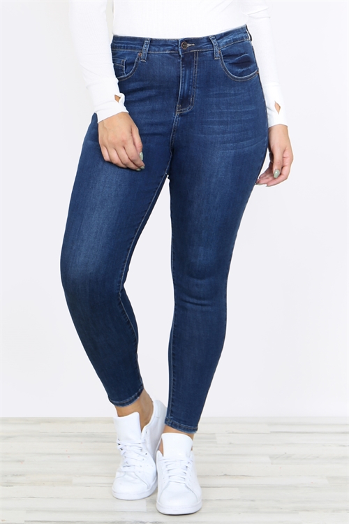 S10-5-1-J8438X DARK BLUE PLUS SIZE JEANS 2-4-4-2