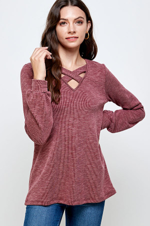 S12-3-2-WT2345 BURGUNDY TOP 2-2-1