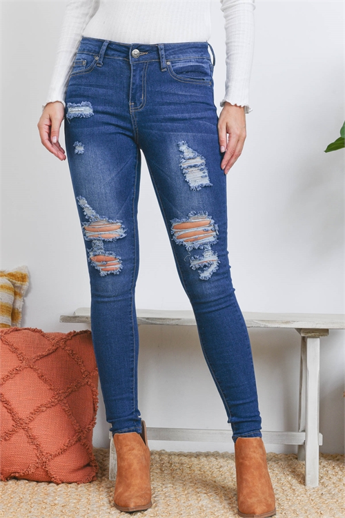 S7-10-2-J392 DARK BLUE DENIM JEANS 1-1-1-1-2-2-2-1-1