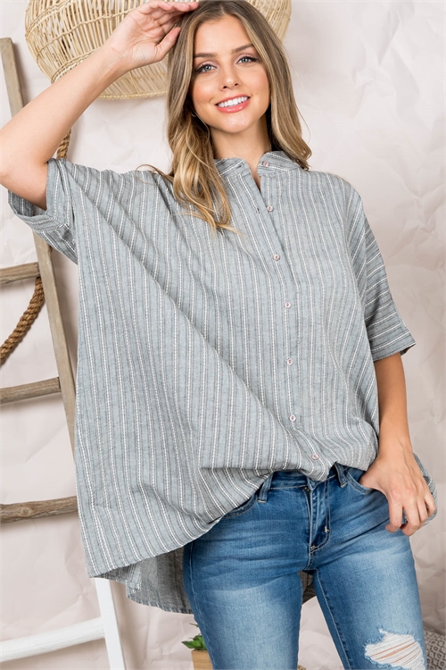 C30-A-3-T1142 GRAY STRIPES TOP 2-2-2