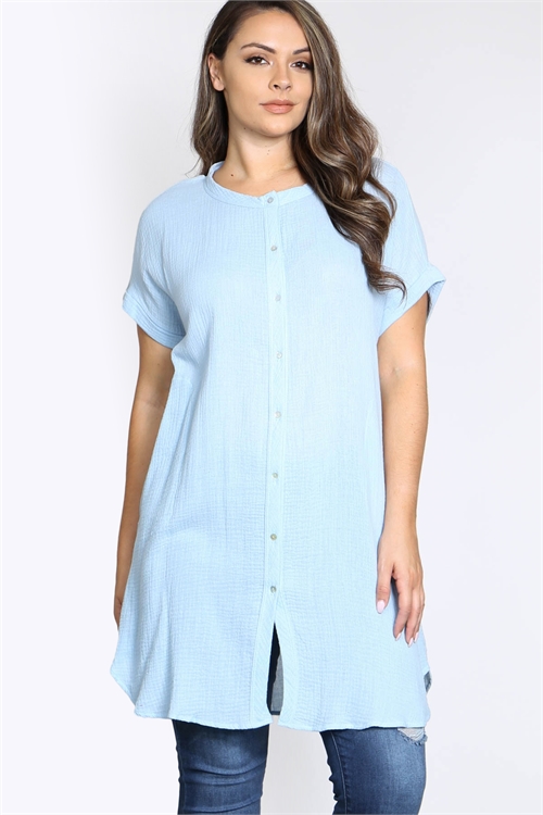 C80-A-2-T1164X LIGHT BLUE PLUS SIZE TOP 2-2-2