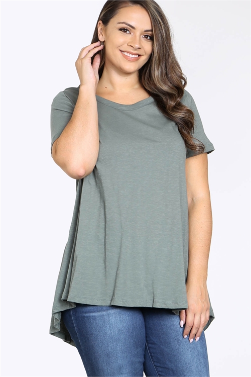 C80-A-2-T1042X LIGHT GREEN PLU SIZE TOP 2-2-2