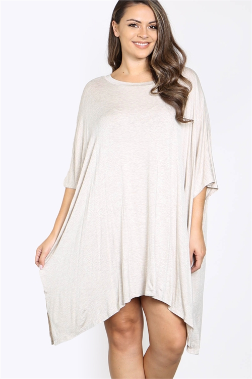 C86-A-1-D3134X OATMEAL PLUS SIZE DRESS 2-3