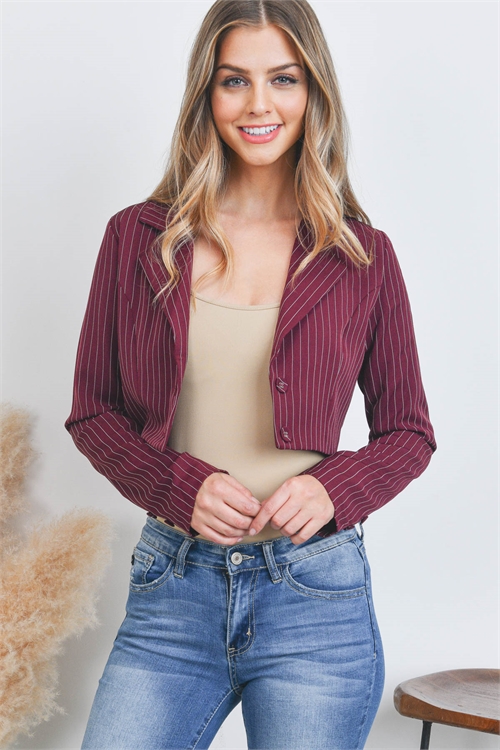 S15-8-3-J96582 WINE STRIPES JACKET 3-2-1