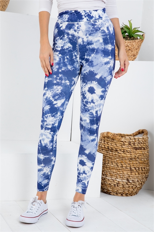 C70-A-1-NA-L74401-03 NAVY TIE DYE LEGGINGS 1-2-2