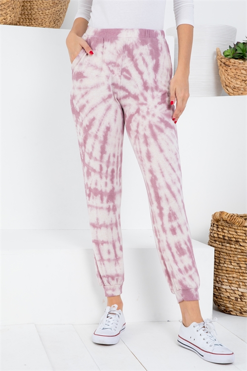 C88-A-1-NA-P81988-03 MAUVE TIE DYE PANTS 2-2-2