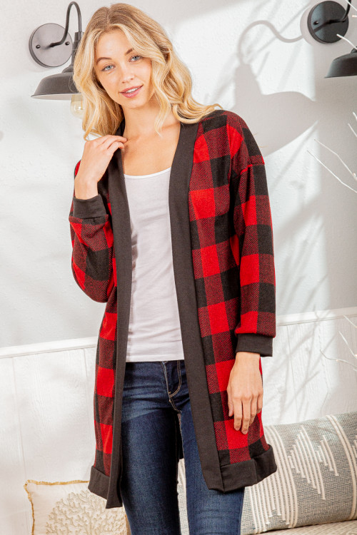 S9-4-3-EJ5001-20 BLACK RED CARDIGAN 2-2-2