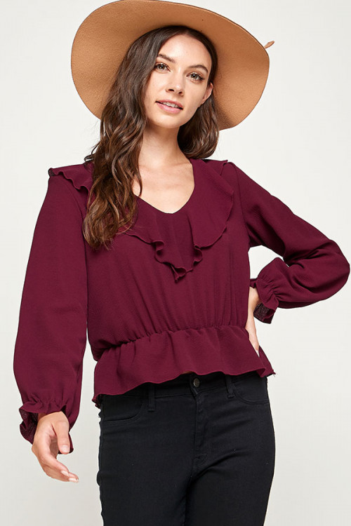 C68-B-1-WT2487 BURGUNDY TOP 2-2-2