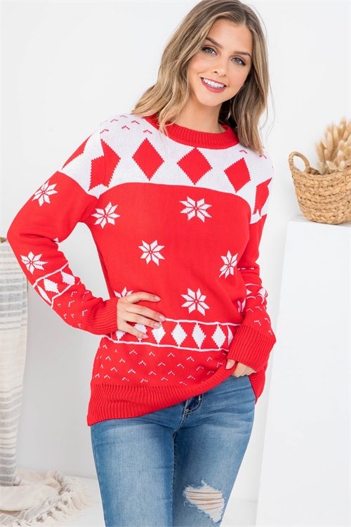 S6-3-1-S14730F RED SWEATER 1-2-2-2-1