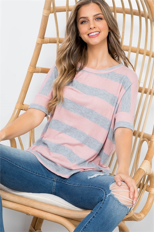 S16-2-4-T21799 PINK GRAY TOP 2-2-2