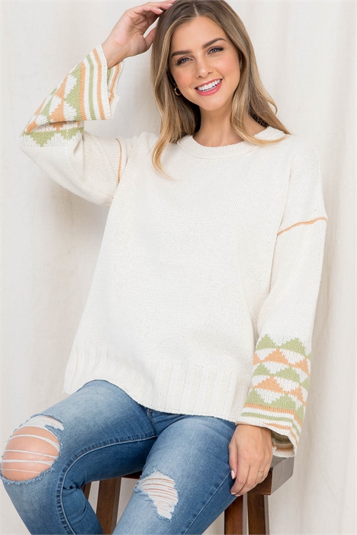 S15-9-5-S121954 CREAM PAPAYA SWEATER 1-2-1