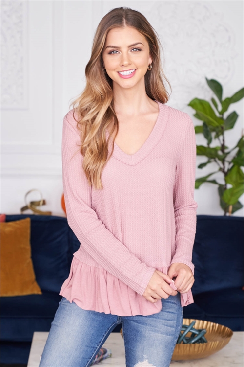 S12-11-2-T14607 DUSTY PINK TOP 2-2-2