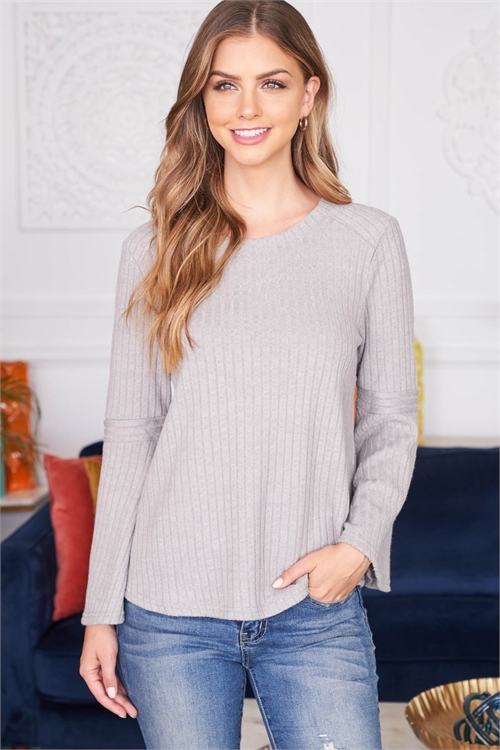 S15-9-1-T24948 HEATHER GRAY TOP 2-2-2