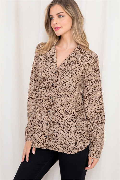 S16-1-4-T24980 MOCHA PRINT TOP 2-2-2