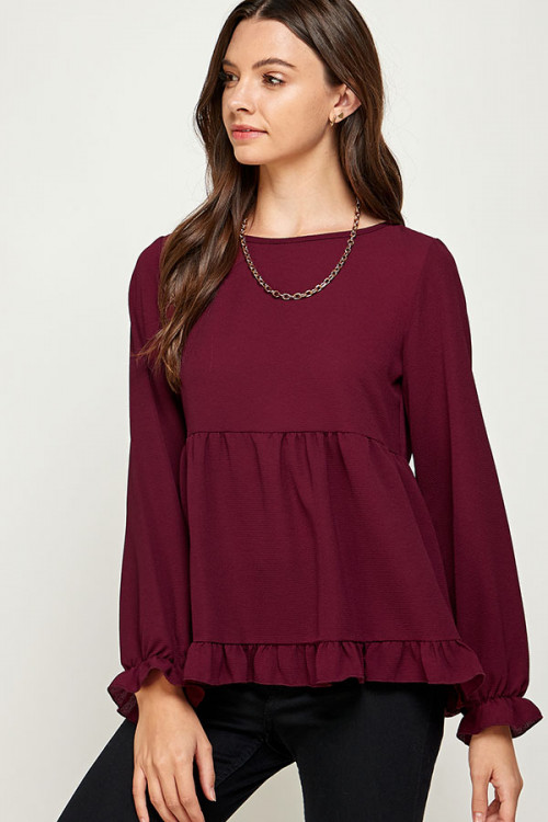 C22-A-1-WT2488 BURGUNDY TOP 2-2-2