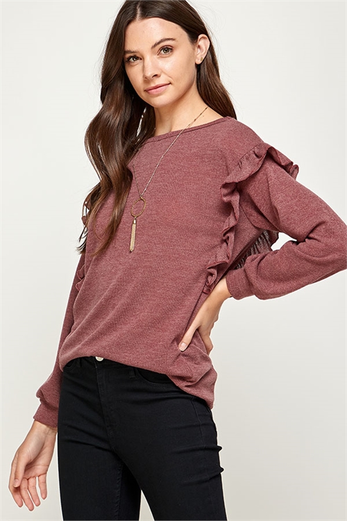 C26-A-2-WT2493 DARK MAUVE TOP 2-2-2