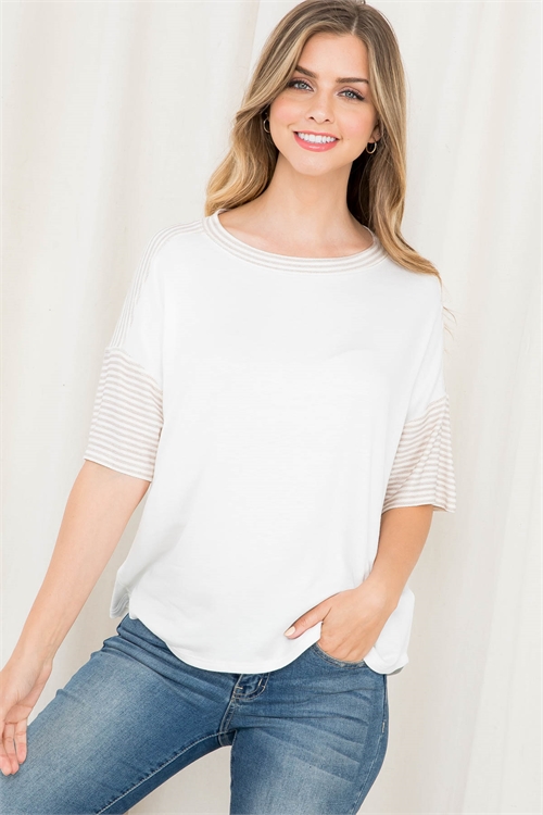 C20-A-2-T1135 WHITE TAUPE TOP 2-2-2