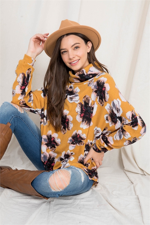 S9-9-1-T67543 MUSTARD WITH FLOWER TOP 2-2-2