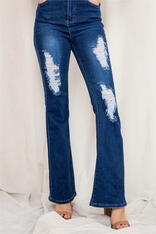 S9-8-1-J2977 DARK BLUE DENIM JEANS 1-1-2-2-2-2-1-1