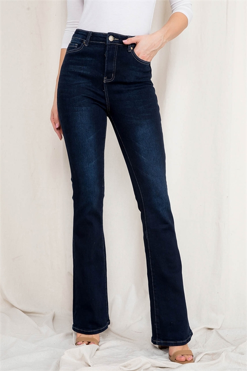 S10-10-2-J2202 SUPER DARK BLUE DENIM JEANS 1-1-2-2-2-2-1-1