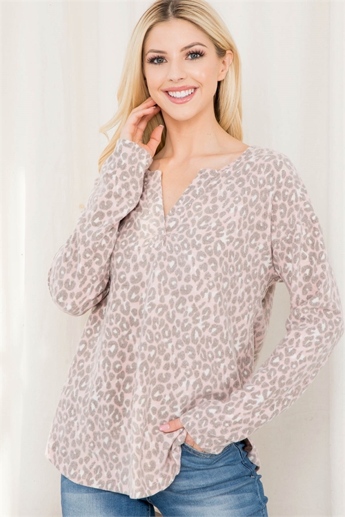 S9-13-2-T10332 BLUSH ANIMAL PRINT TOP 2-2-2