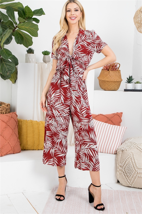 C54-A-2-J4005 RUST WHITE JUMPSUIT 3-2-1