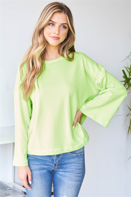 S11-1-3-T24682 NEON GREEN TOP 1-2-1