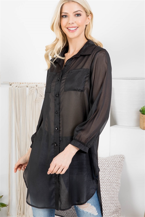 S6-7-1-D10836 BLACK LONG TOP 2-2-2 (NOW $3.00 ONLY!)