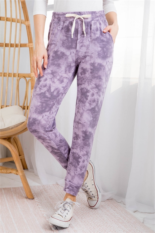 C20-A-1-P5019 LAVENDER TIE DYE PANTS 2-2-2