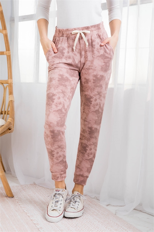 C20-A-3-P5019 MAUVE TIE DYE PANTS 2-2-2