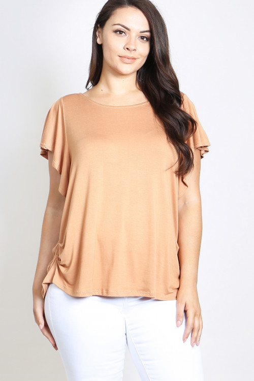 C30-A-1-AD4560X CAMEL PLUS SIZE TOP 3-2-3