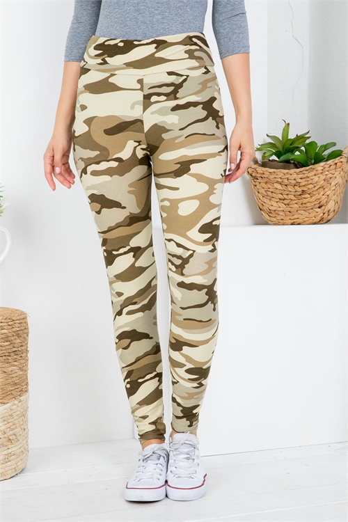 SA3-5-4-YO2010 A-40 SAND CAMOUFLAGE PRINT LEGGINGS / 10PCS