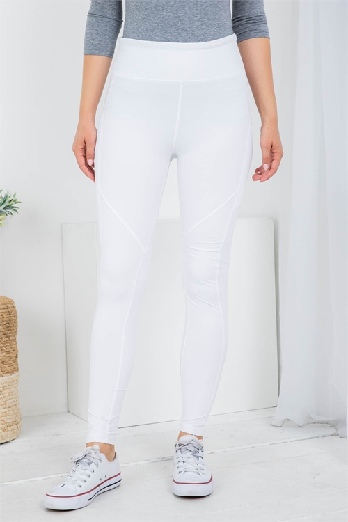 S4-10-2-L1031 WHITE LEGGINGS YOGA PANTS 2-2-2