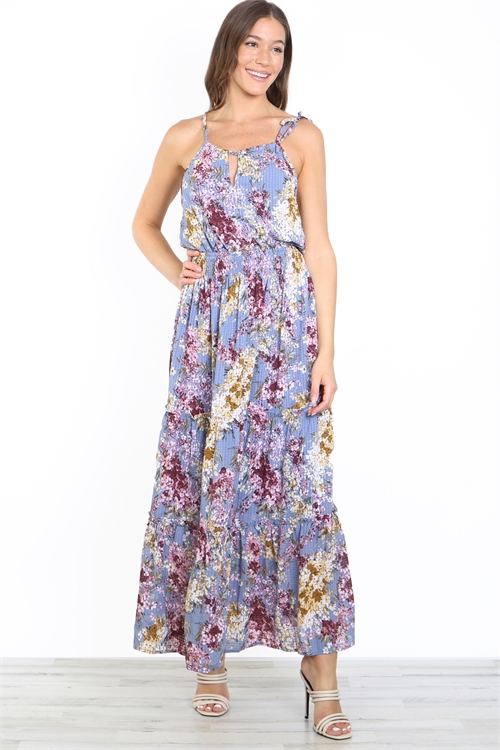 S11-5-2-D3494 BLUE FLORAL DRESS 2-2-2-2